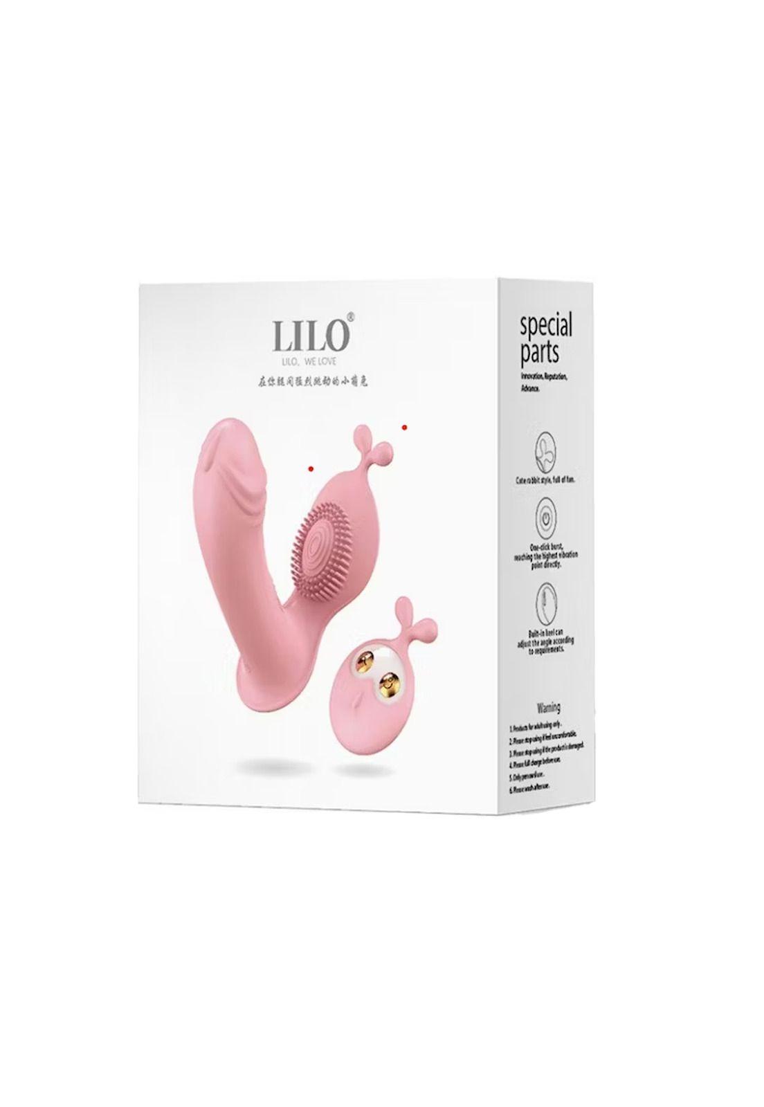 Vibrador Consolador Conejo con Control Remoto Rosa LILO-0