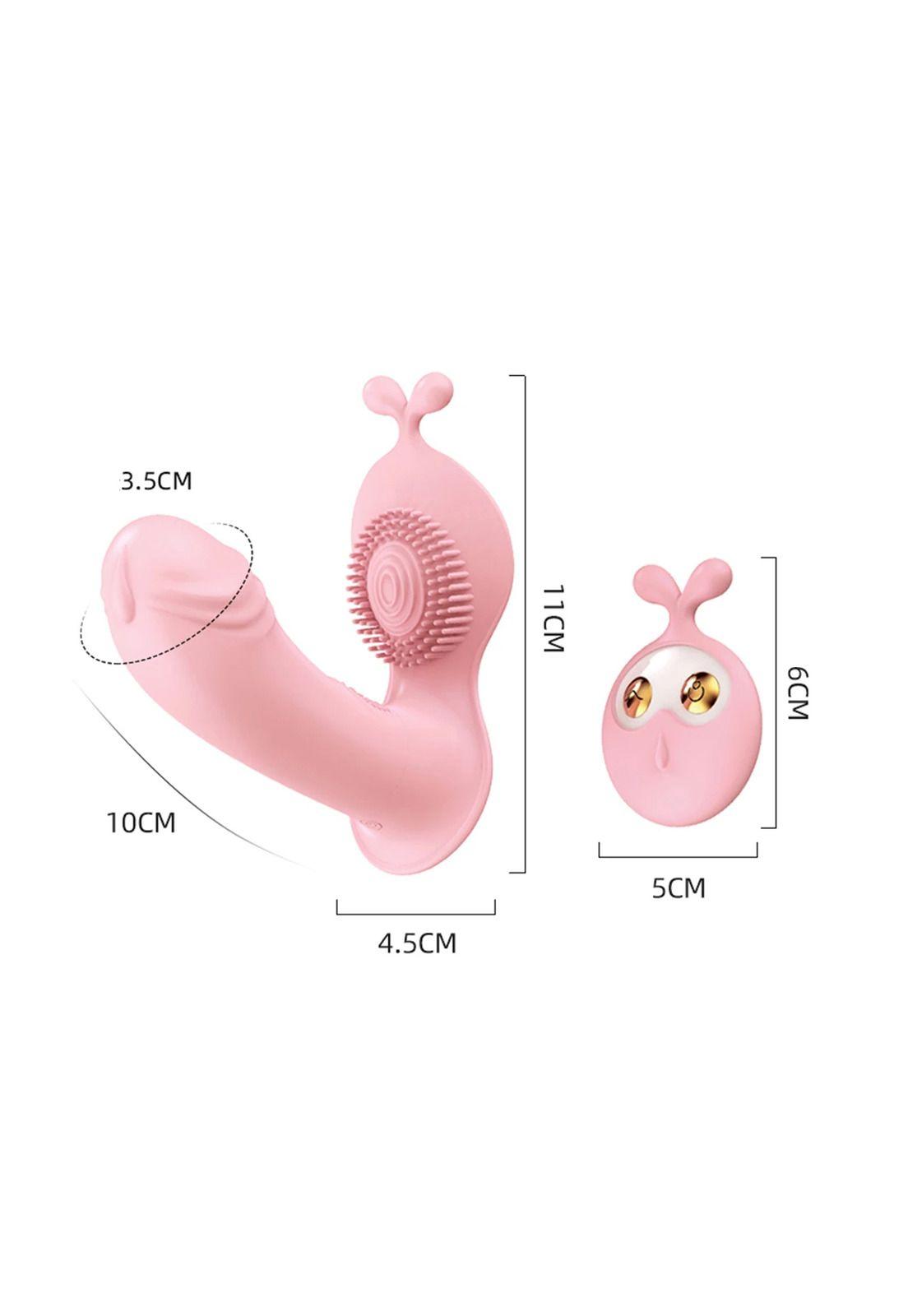 Vibrador Consolador Conejo con Control Remoto Rosa LILO-1