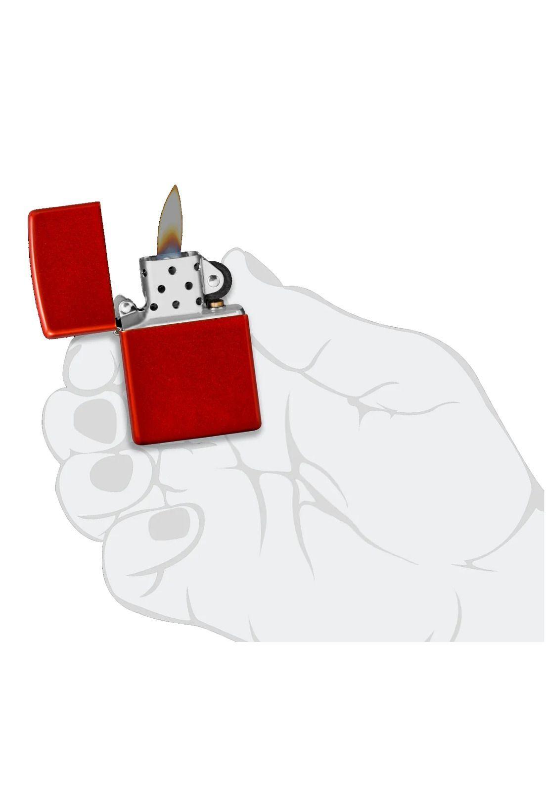 Encendedor Zippo Metallic Red Matte Lasered Rojo ZP49475 (Talle:Tamaño Único)-4