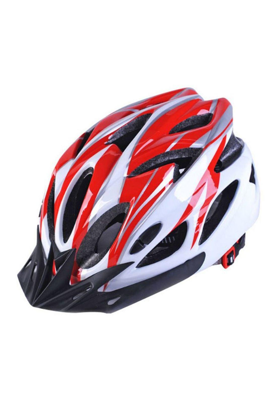 Casco Protector Adulto Ajustable Para Bicicleta Rojo-0