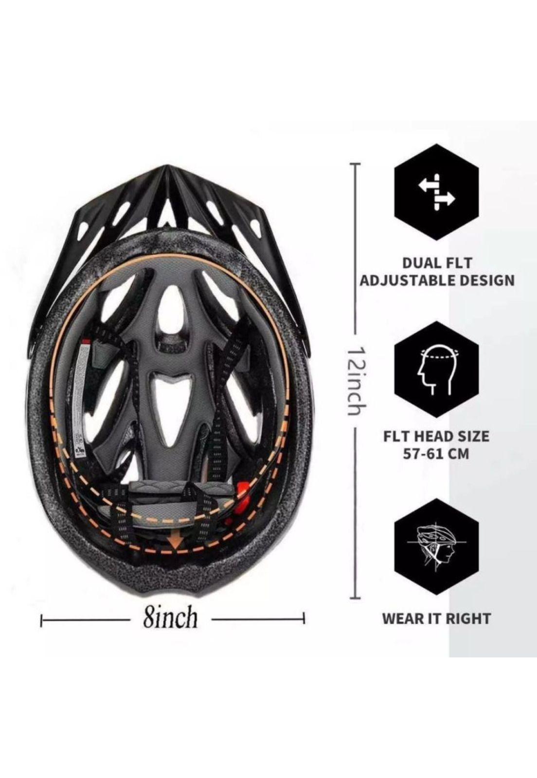 Casco Protector Adulto Ajustable Para Bicicleta Rojo-2