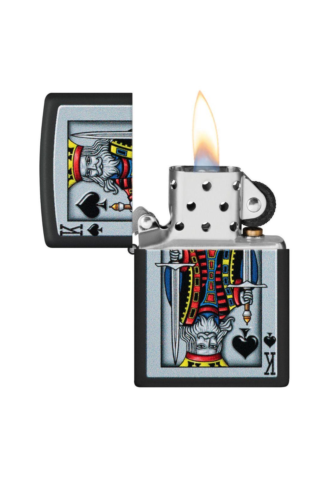 Encendedor Zippo King Of Spades Negro Design ZP48488-3