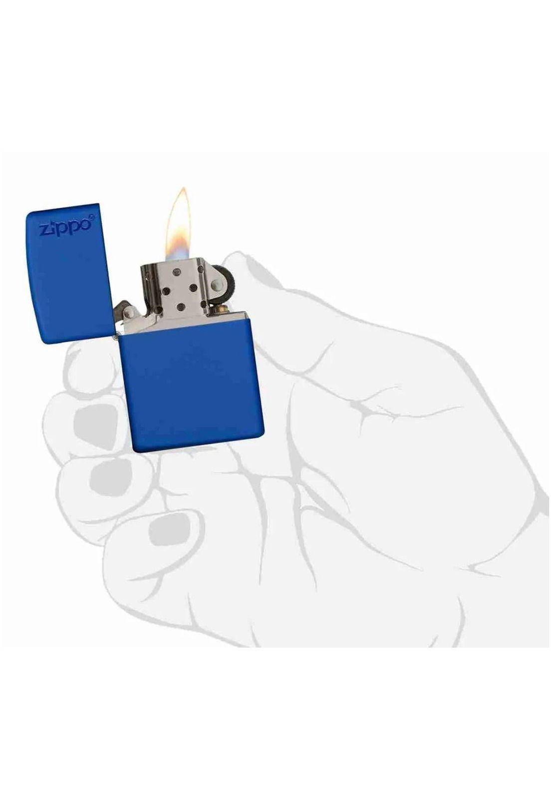 Encendedor Zippo Royal Blue Matte Logo Azul ZP229ZL (Talle:Tamaño Único)-3