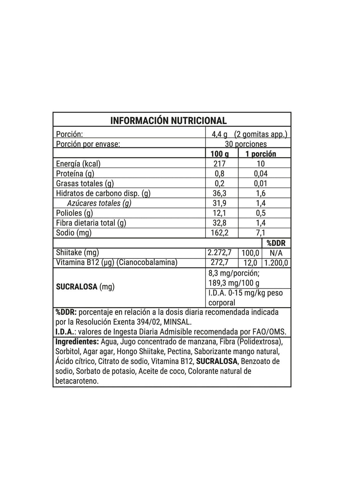 Suplemento Shiitake Mushroom NewPharma 60 Gomitas-1