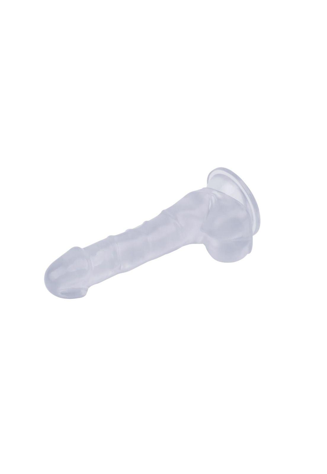 Dildo Consolador Silicona Hi-Rubber 19cm Transparente-4