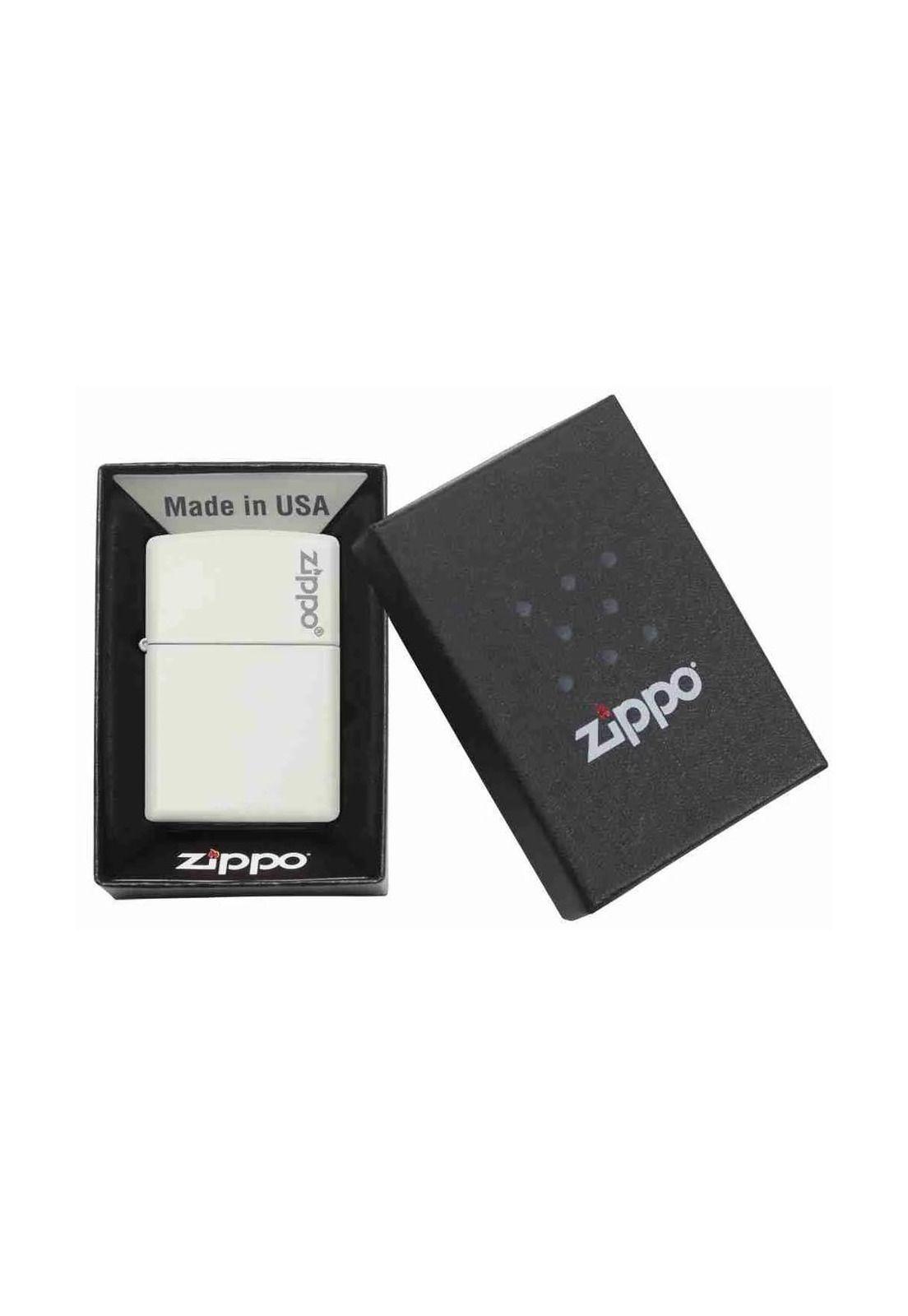 Encendedor Zippo Classic White Matte Logo ZP214ZL -3