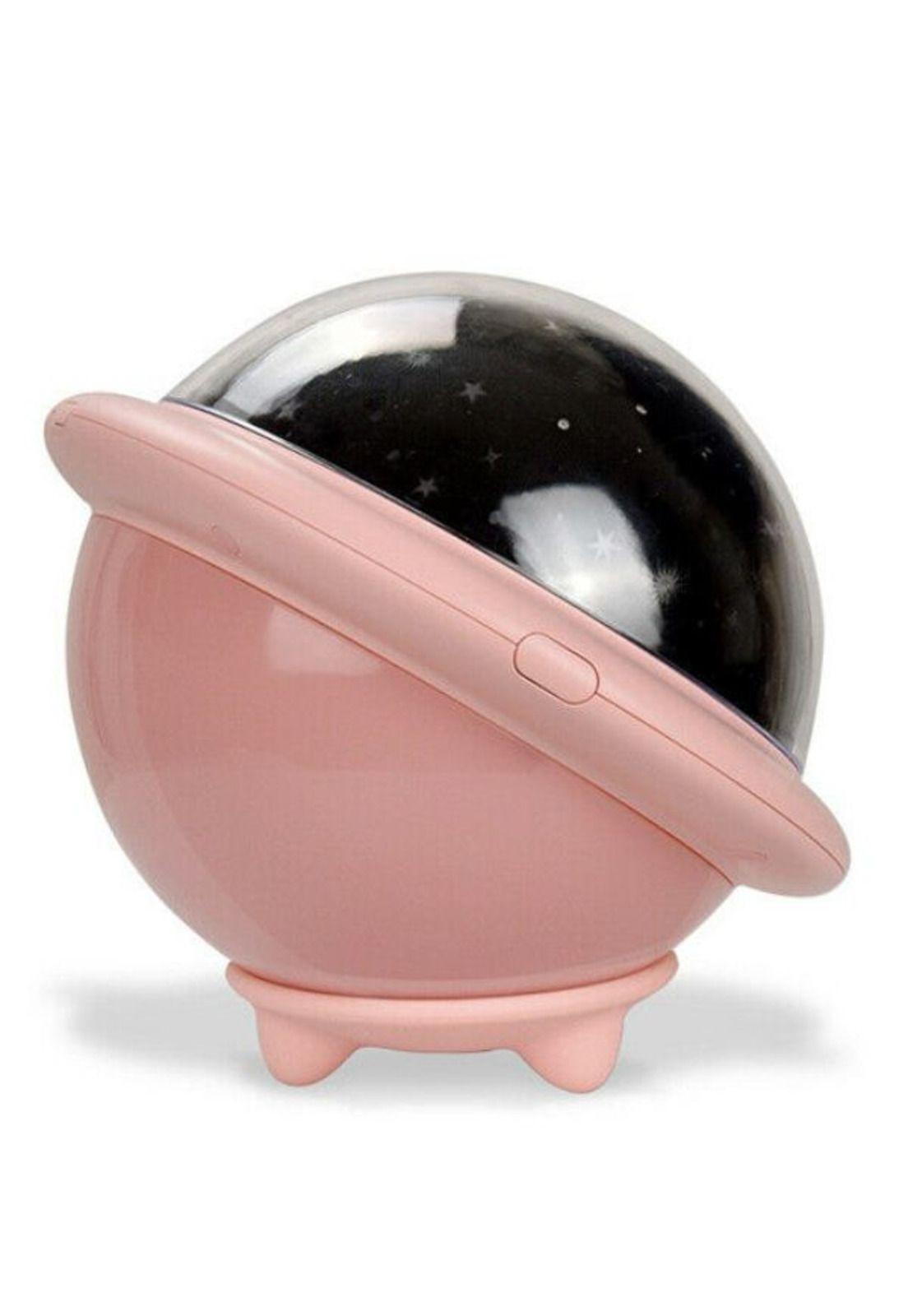 Ufo Lampara Led Proyector Estrella Cielo Espanta Cuco Rosa-1