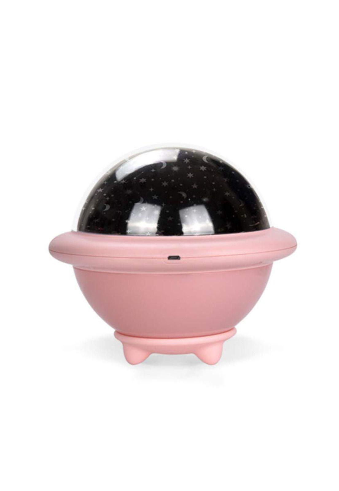 Ufo Lampara Led Proyector Estrella Cielo Espanta Cuco Rosa-2