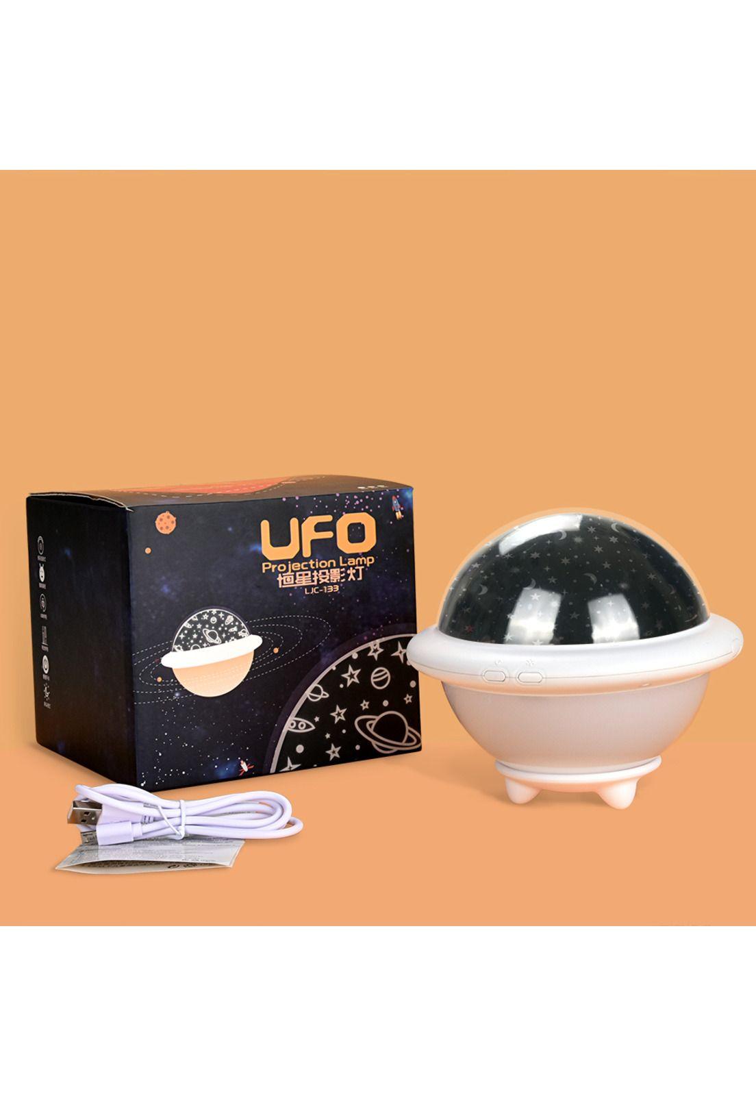 Ufo Lampara Led Proyector Estrella Cielo Espanta Cuco Rosa-3