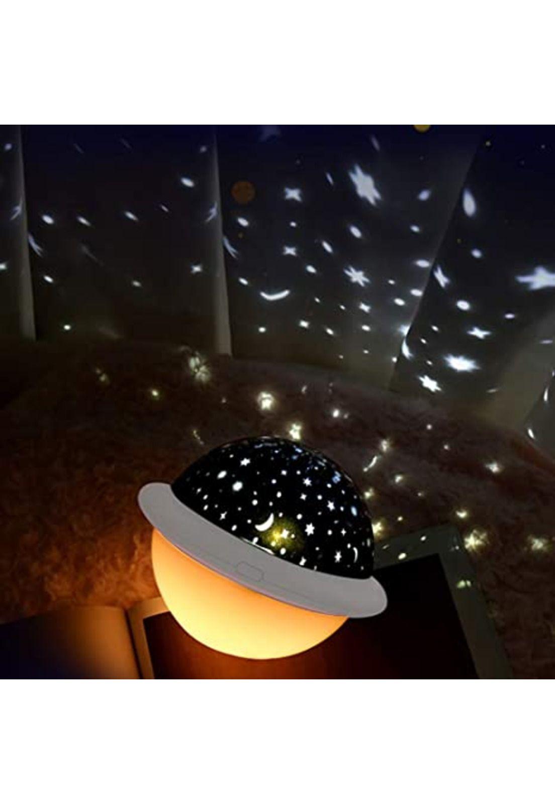 Ufo Lampara Luz Led Proyector Estrella Cielo Espanta Cuco Blanca-1