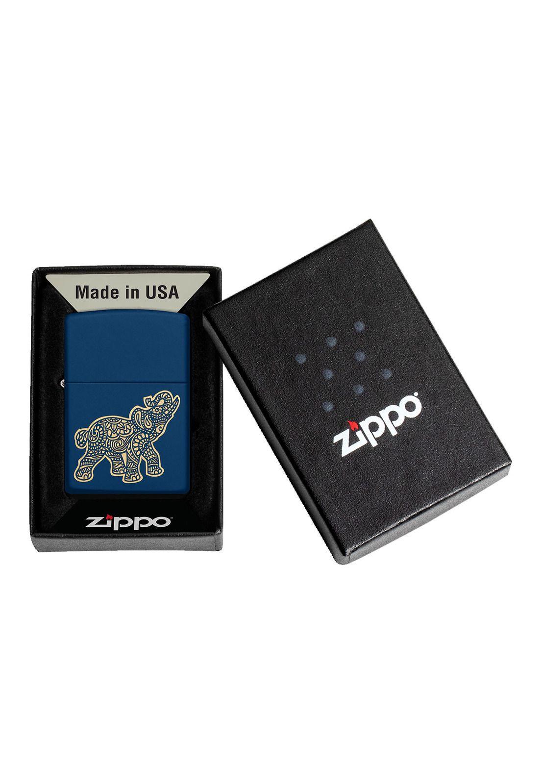 Encendedor Zippo Lucky Elephant Design Azul Zp49515-4