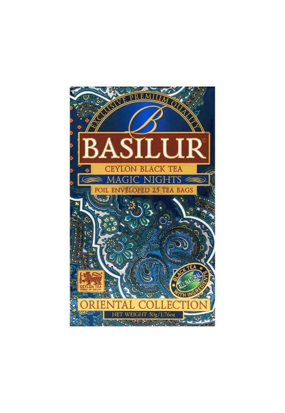 Te Negro Basilur Magic Nights Caja 25 bolsas-2