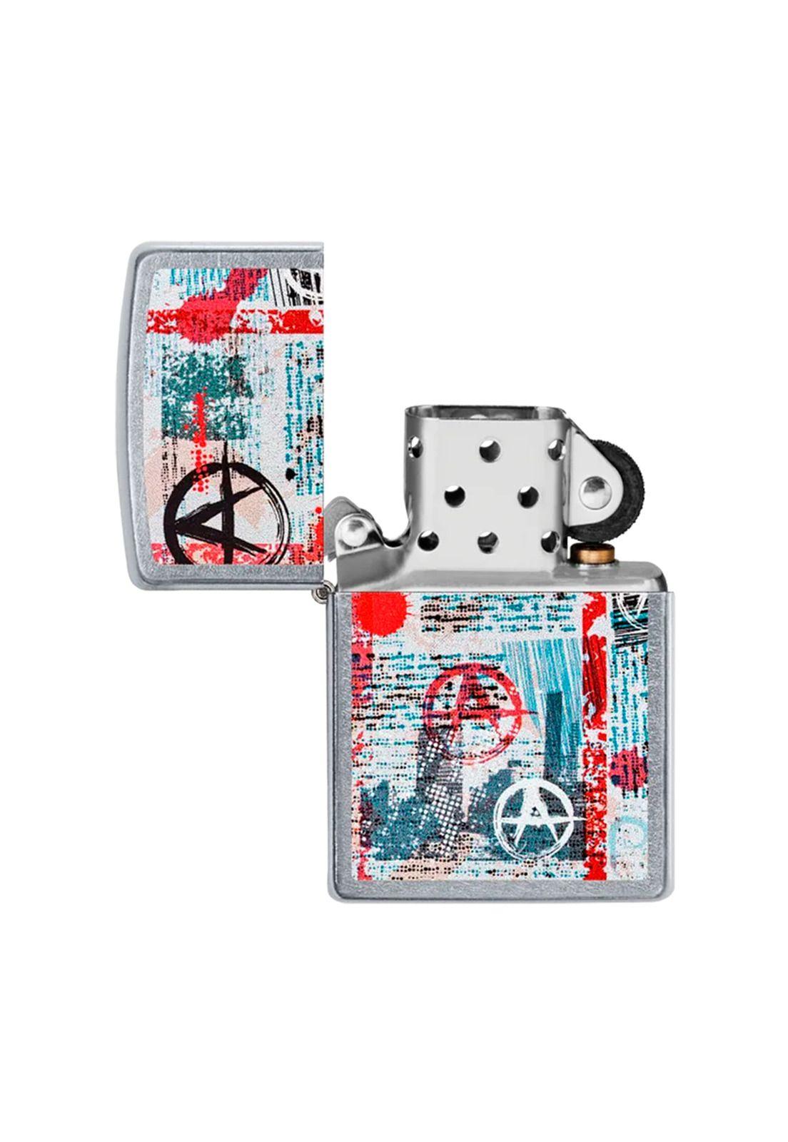 Encendedor Zippo Anarchy Design Plateado Zp49662-3
