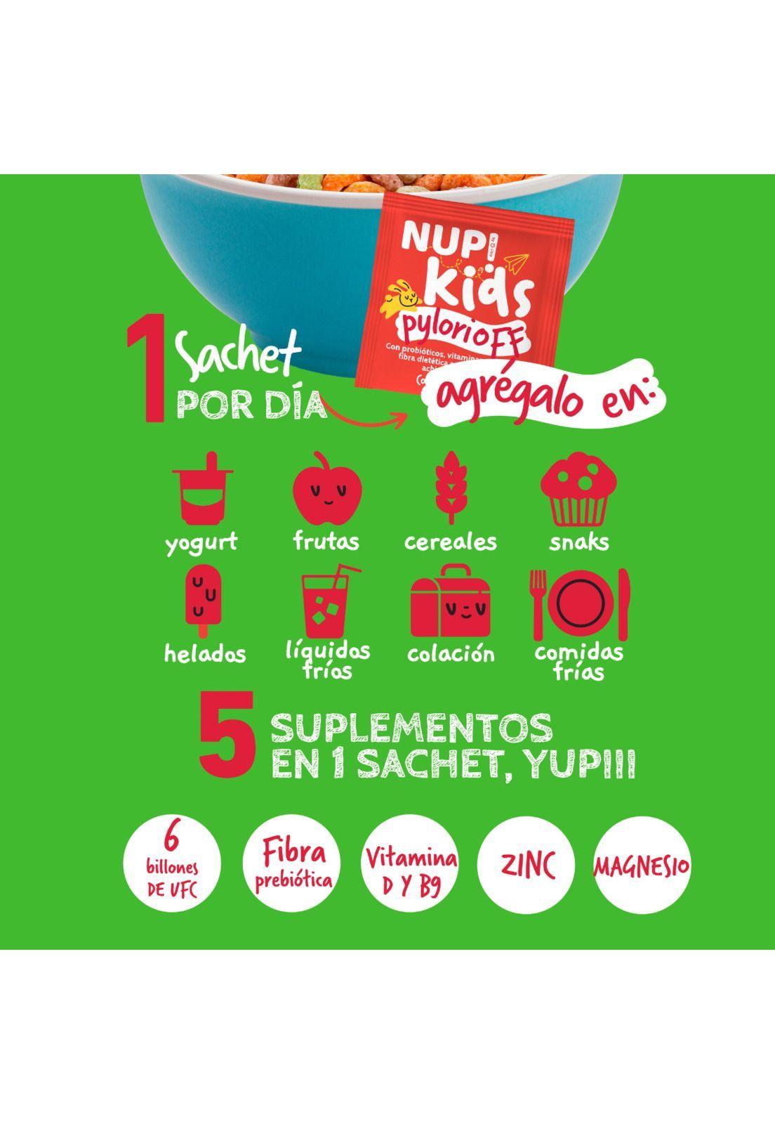 Probióticos Kids Pylorioff + Vitaminas + Minerales 30un Nup-2