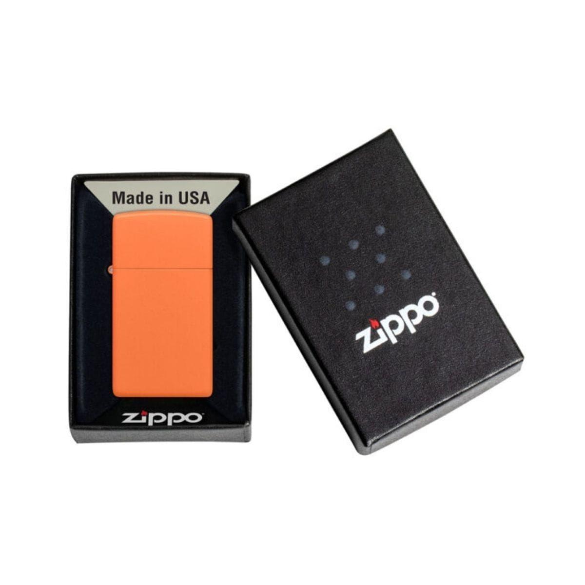 Encendedor Zippo Slim Orange Matte ZP1631-1