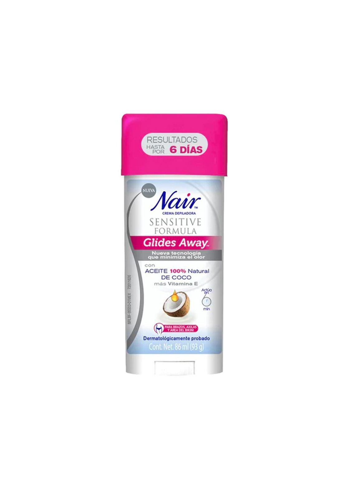 Crema Depiladora En Barra Para Piel Sensible Nair Coco 86 ml-0