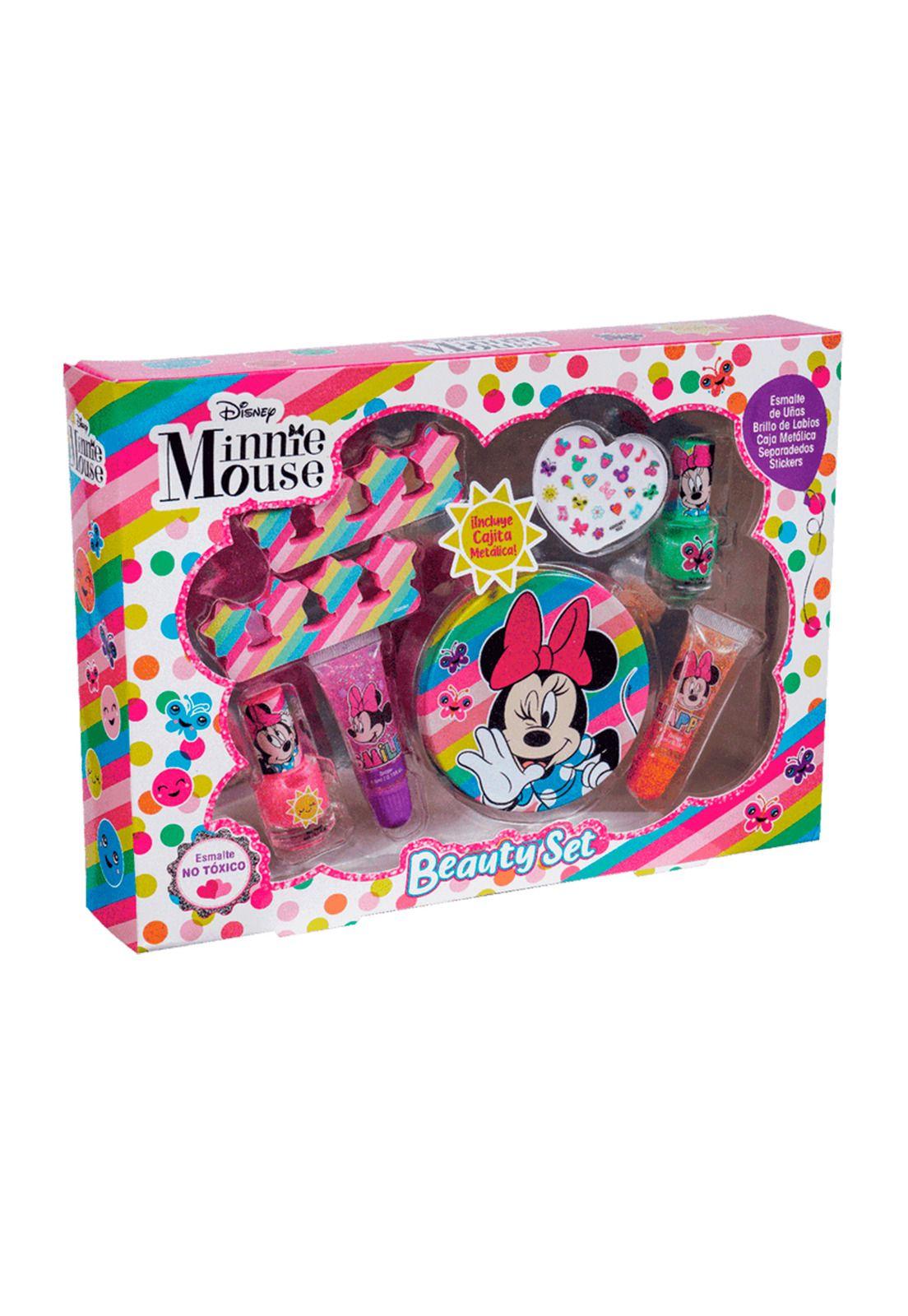 Set Pinturas De Uñas Stickers Labial Para Niñas Minnie Mouse-1