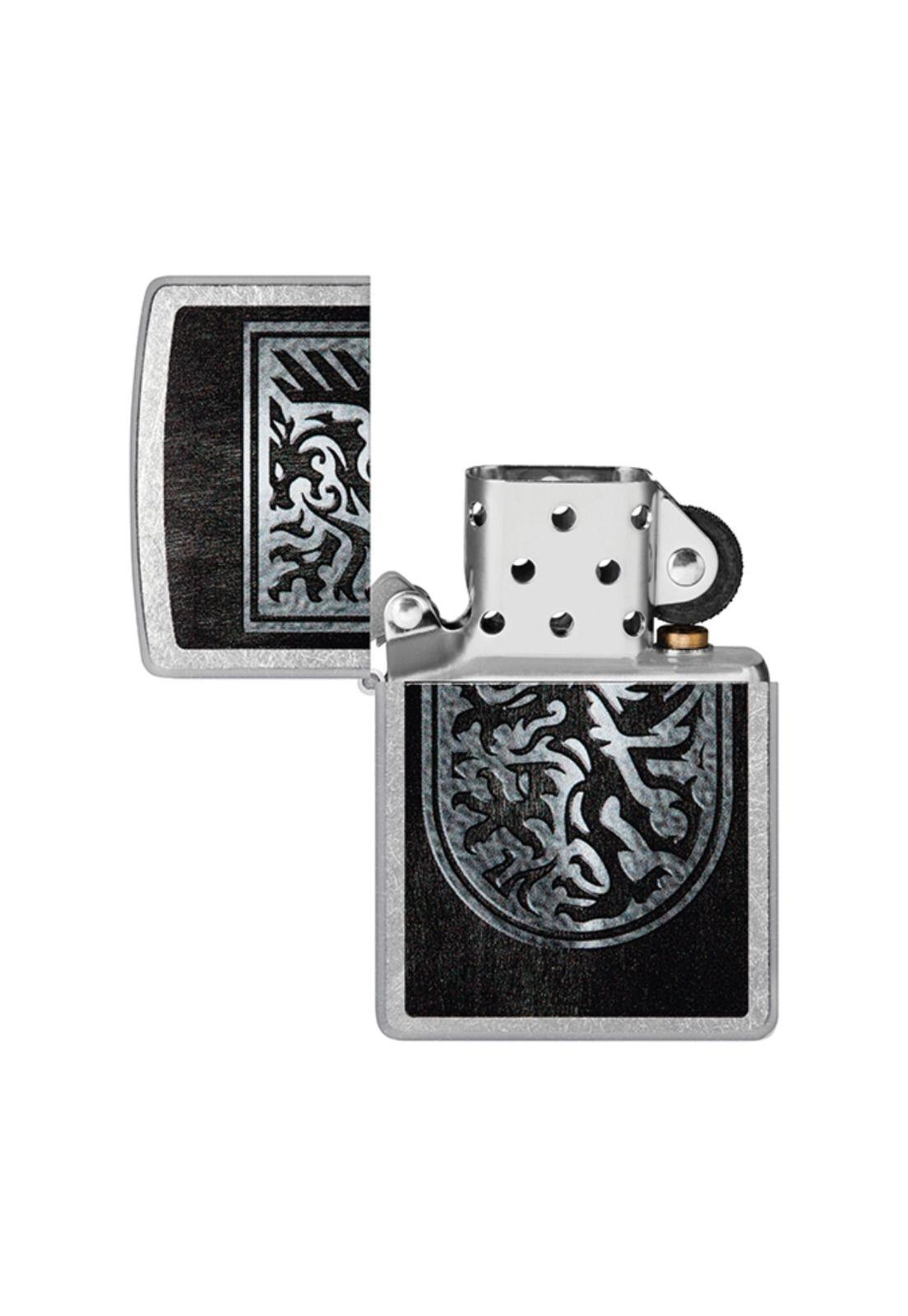 Encendedor Zippo Dragon Shield Design Plateado ZP48730 (Talle:Tamaño Único)-3
