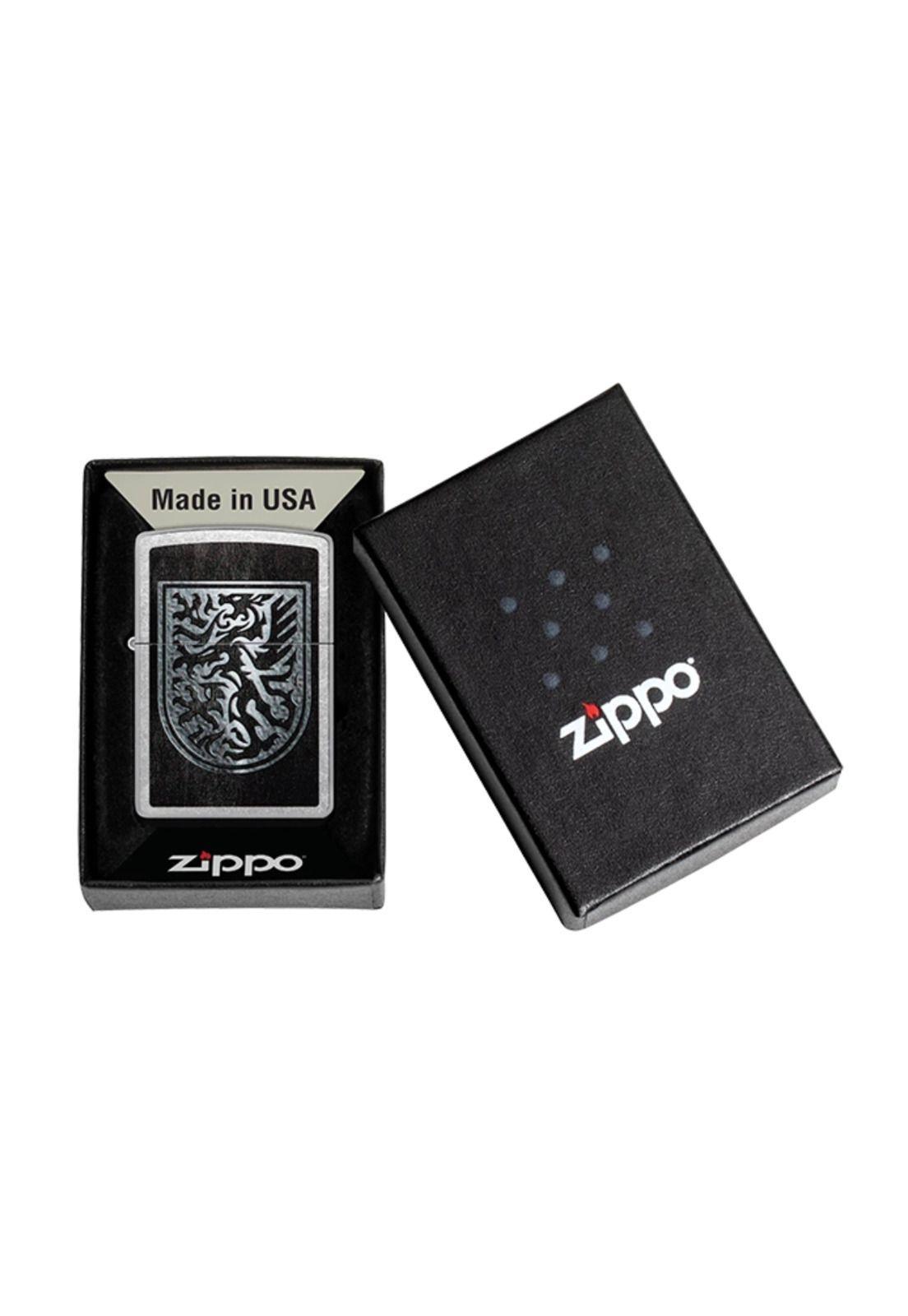 Encendedor Zippo Dragon Shield Design Plateado ZP48730 (Talle:Tamaño Único)-4