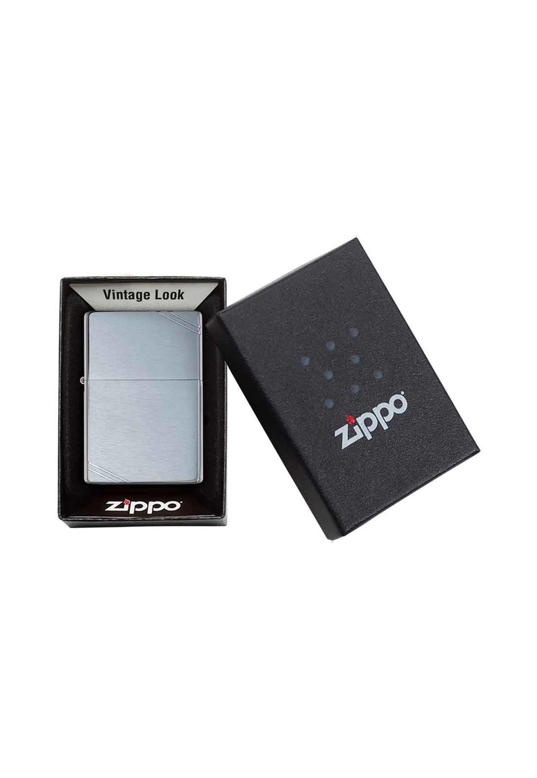 Encendedor Zippo Brushed Chrome Slashes Plateado Zp230-3