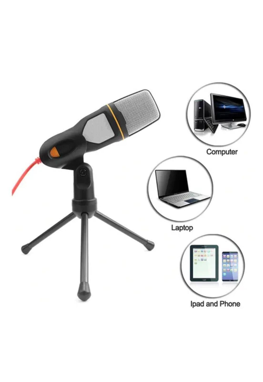 Microfono Condensador Con Soporte Y Cable Auxiliar-2