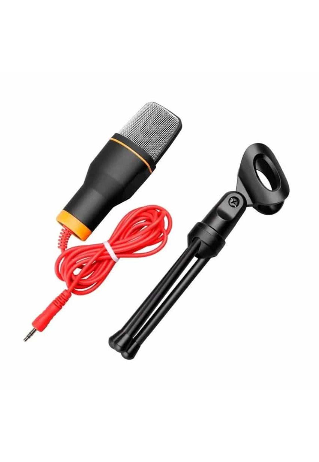 Microfono Condensador Con Soporte Y Cable Auxiliar-3