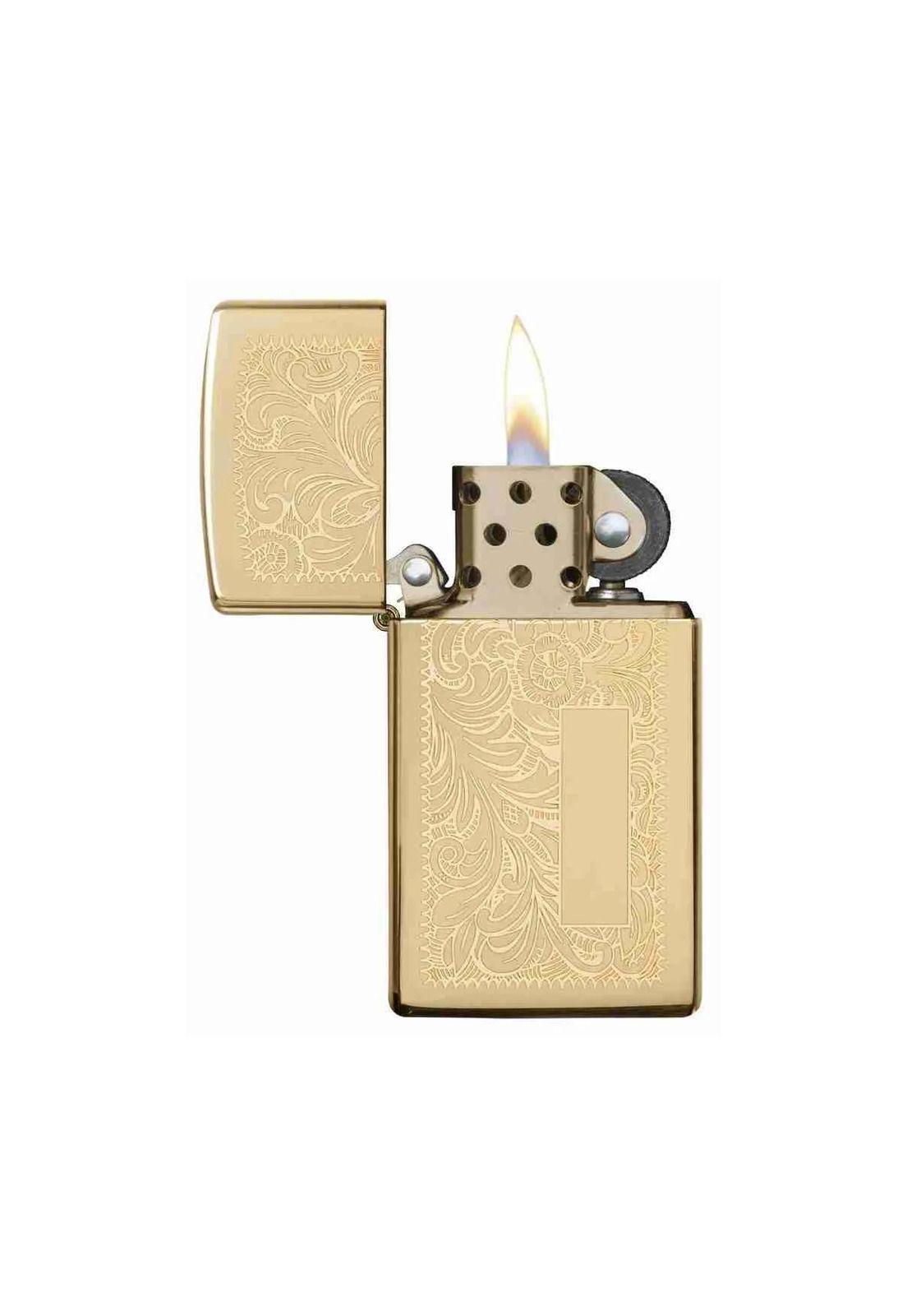 Encendedor Zippo Slim Brass Venetian Dorado ZP1652B-1