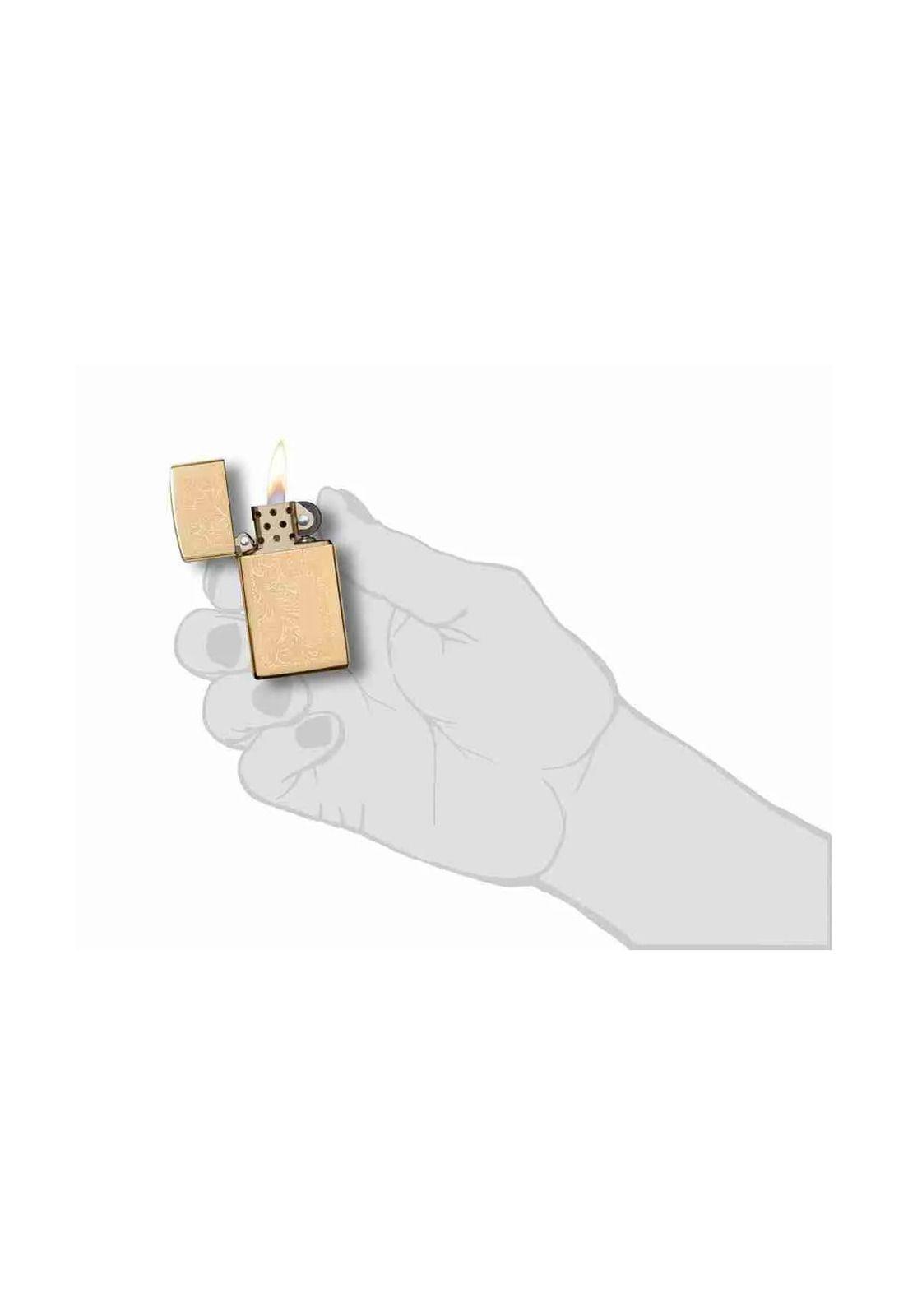 Encendedor Zippo Slim Brass Venetian Dorado ZP1652B-4