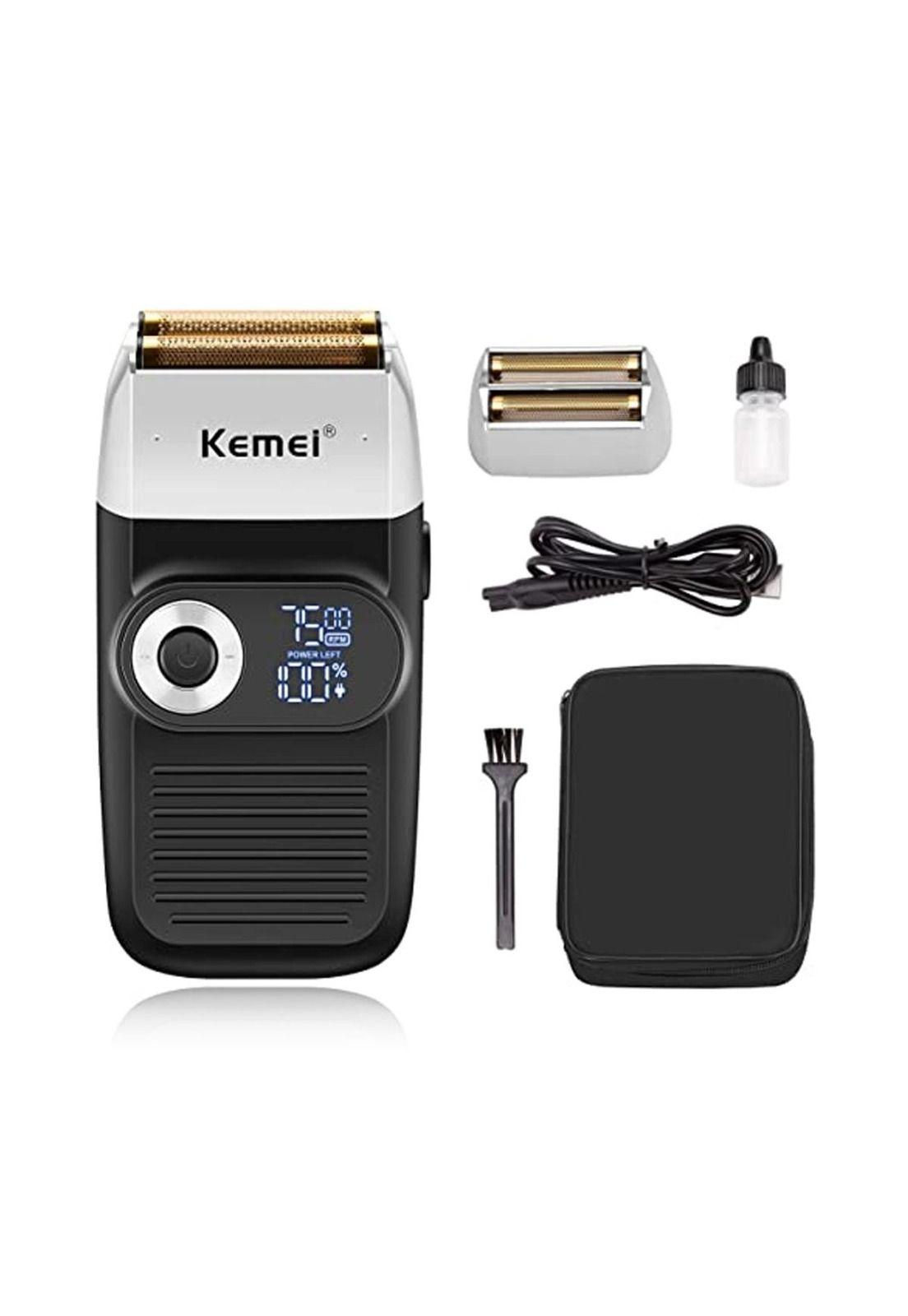 Maquina Rasuradora Shaver Recargable Kemei Km-2026 Negra-1