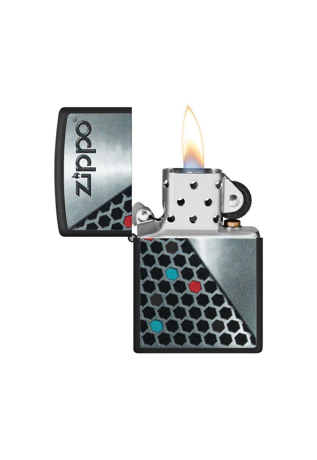 Encendedor Zippo Hexagon Design Negro ZP48709-1