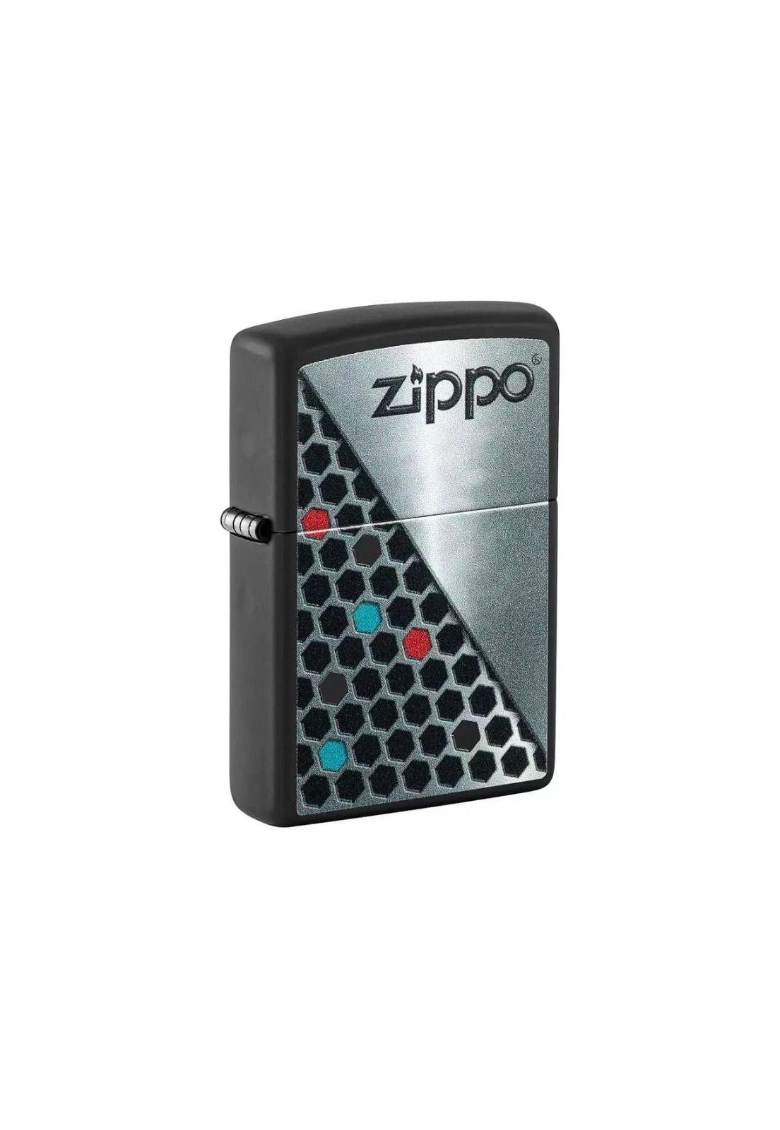 Encendedor Zippo Hexagon Design Negro ZP48709-2