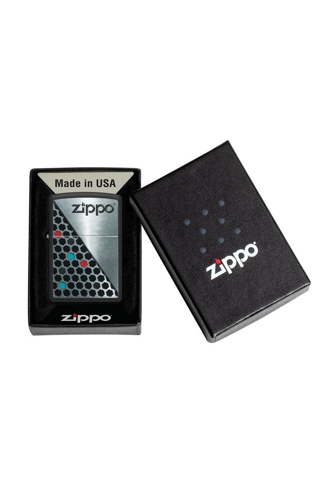 Encendedor Zippo Hexagon Design Negro ZP48709-4