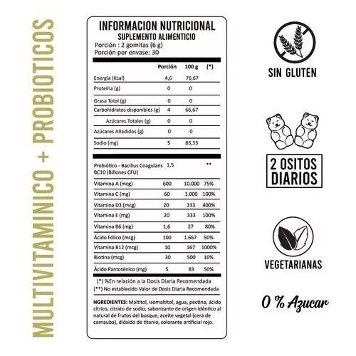 Gomitas Multivitaminico + Probiotico Farma Bear Pack 2 Frascos-3