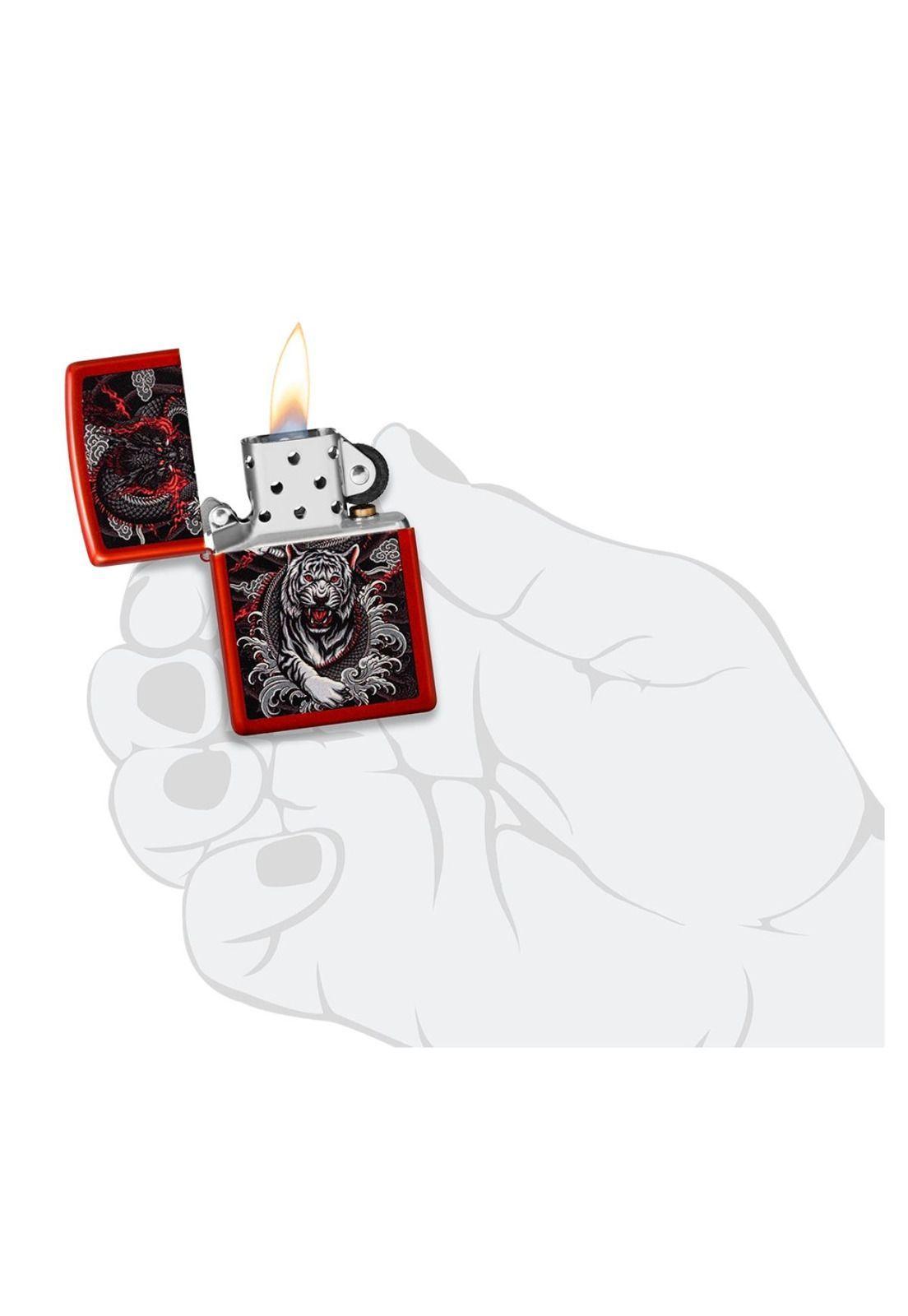 Encendedor Zippo Dragon Tiger Design Rojo ZP48933-4