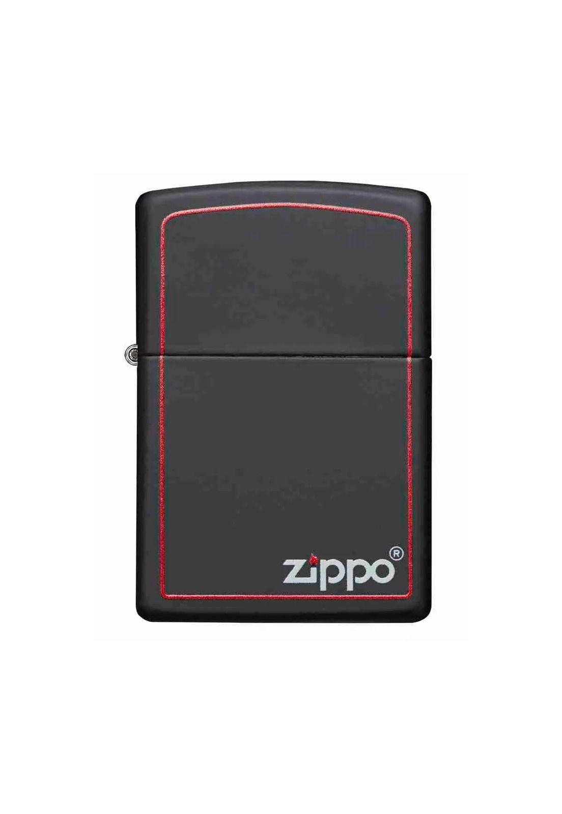 Encendedor Zippo Classic Black And Red Borde Rojo Zp218zb-2