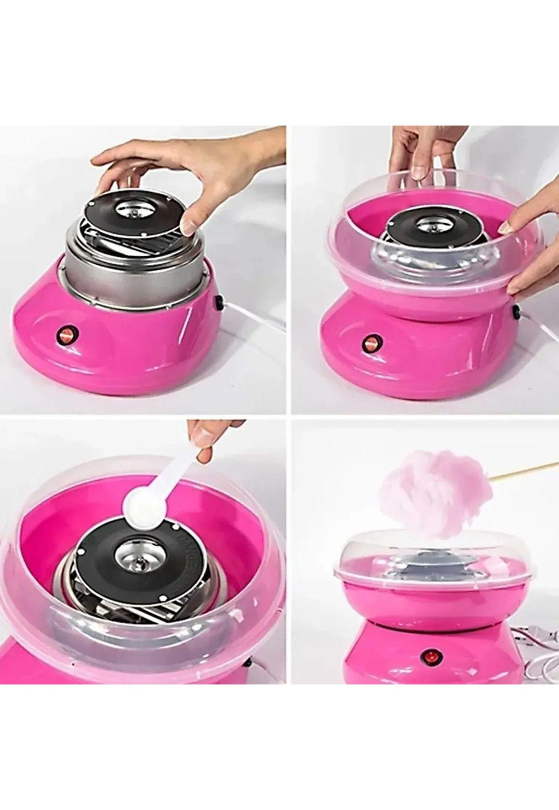 Maquina Para Algodon De Azucar Electrica Rosada-1