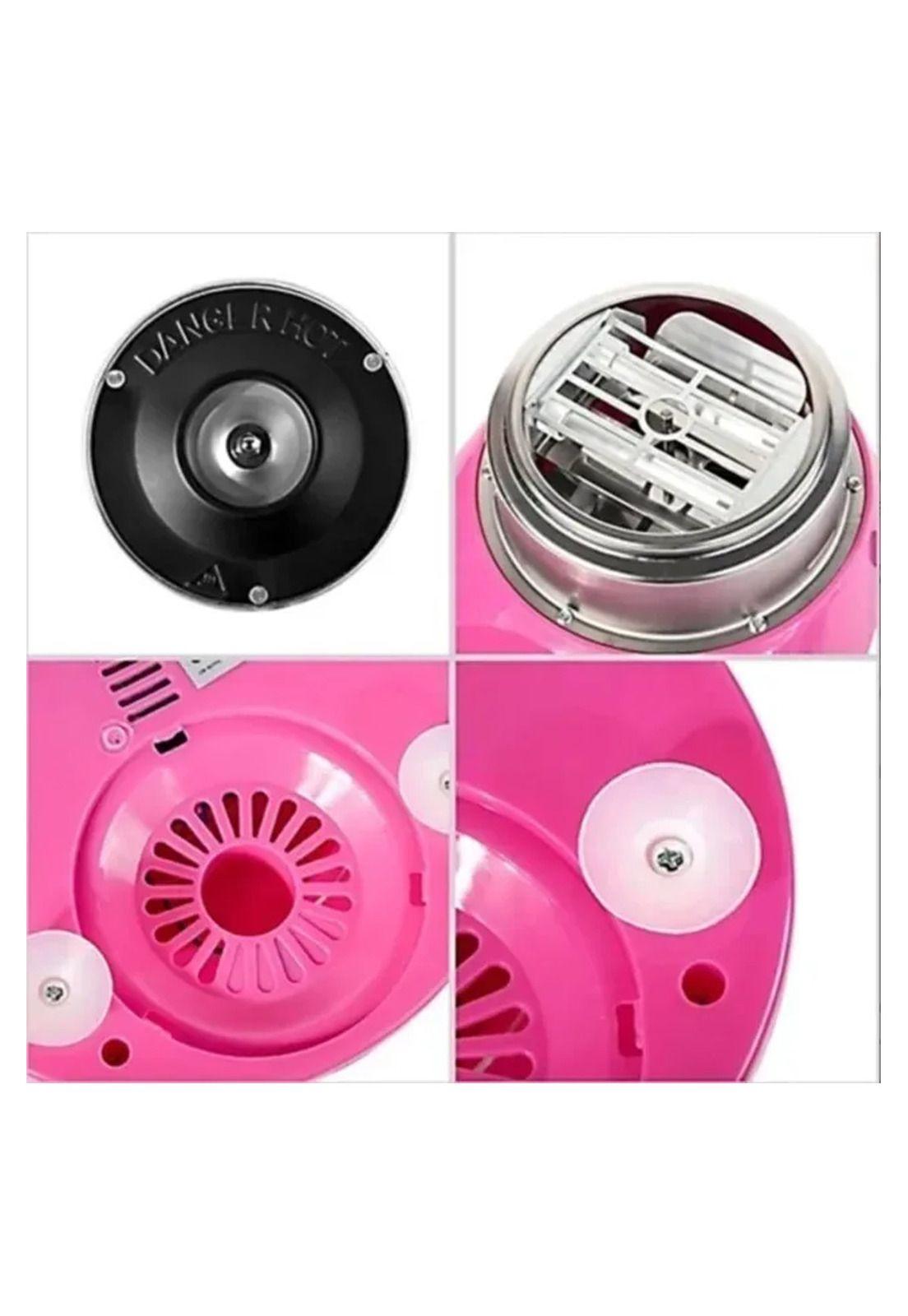 Maquina Para Algodon De Azucar Electrica Rosada-4