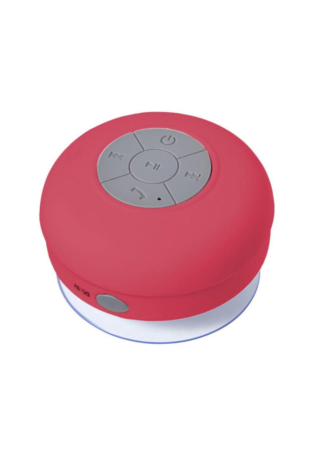 Parlante Bluetooth Impermeable Para Ducha Con Ventosa Fucsia-0