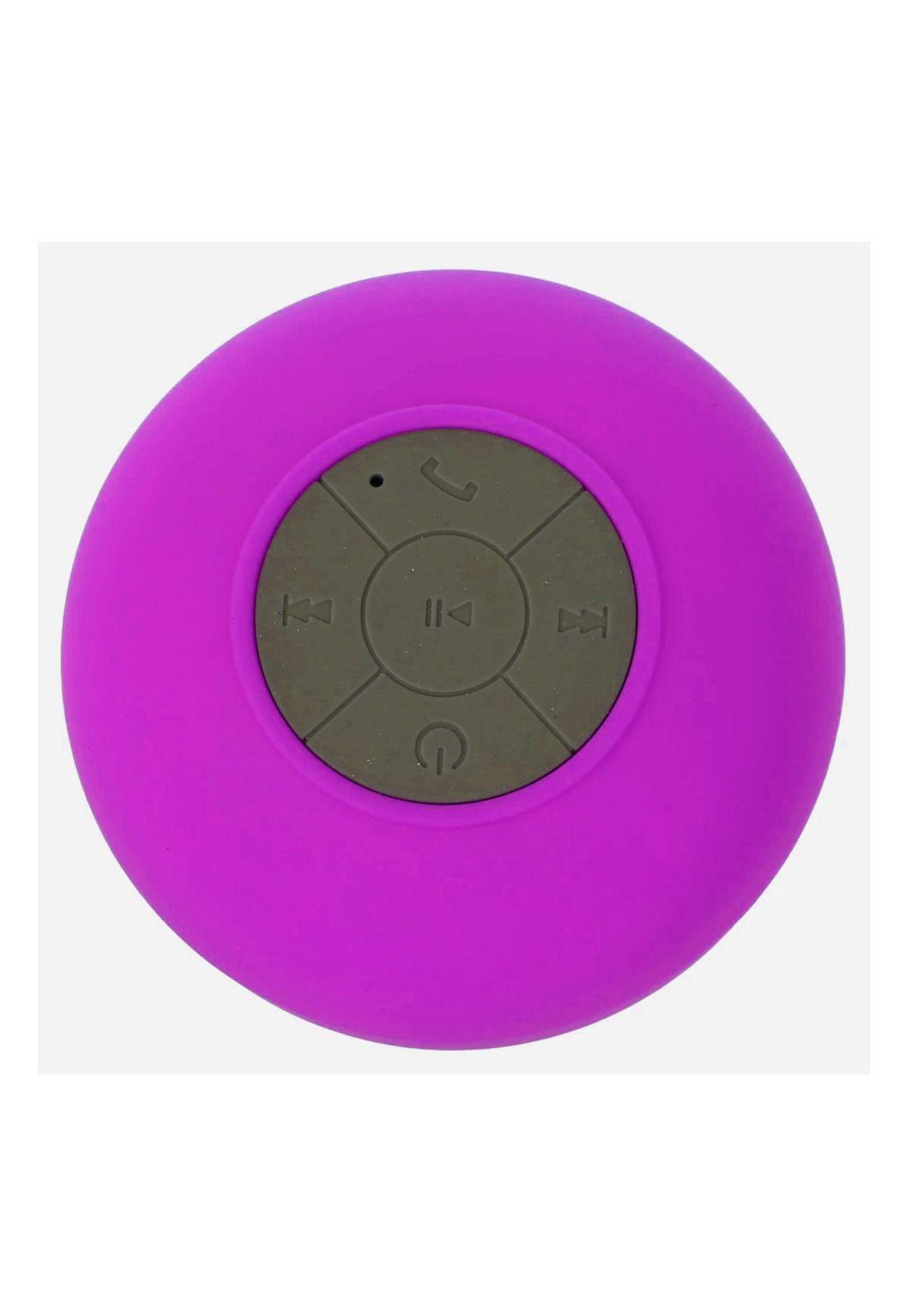 Parlante Bluetooth Impermeable Para Ducha Con Ventosa Fucsia-1
