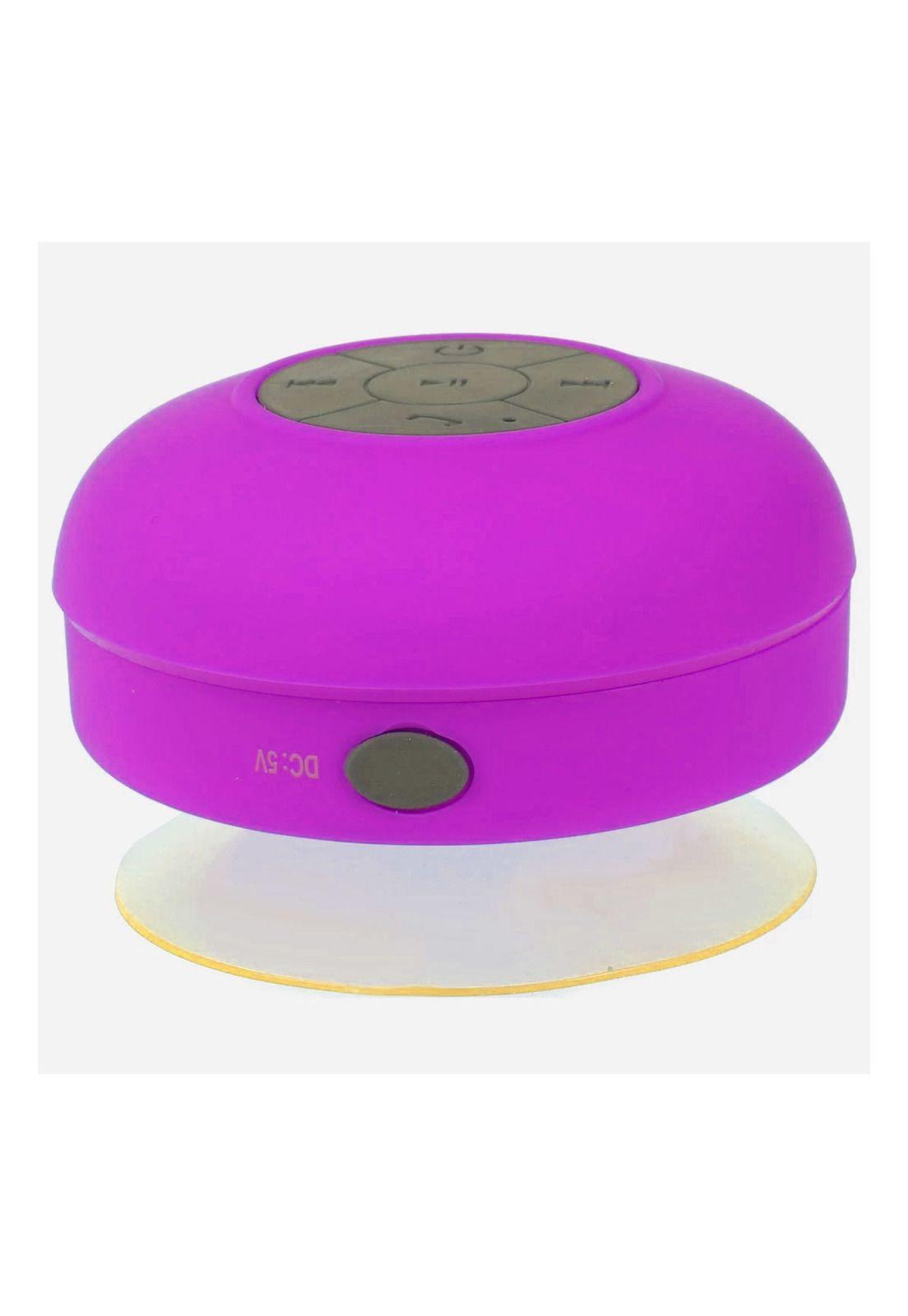 Parlante Bluetooth Impermeable Para Ducha Con Ventosa Fucsia-2