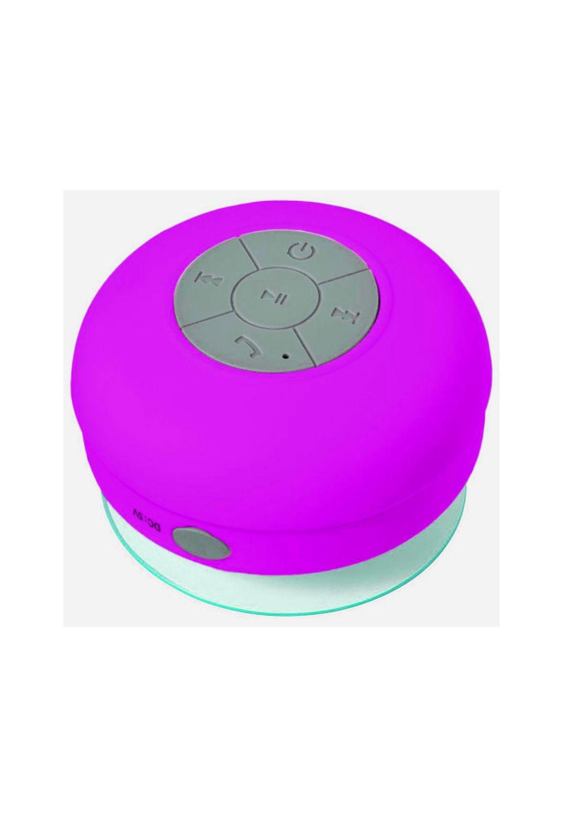 Parlante Bluetooth Impermeable Para Ducha Con Ventosa Fucsia-3