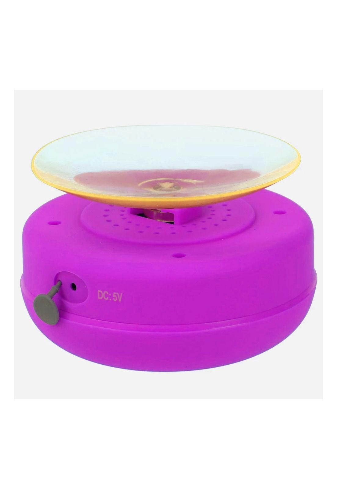 Parlante Bluetooth Impermeable Para Ducha Con Ventosa Fucsia-4
