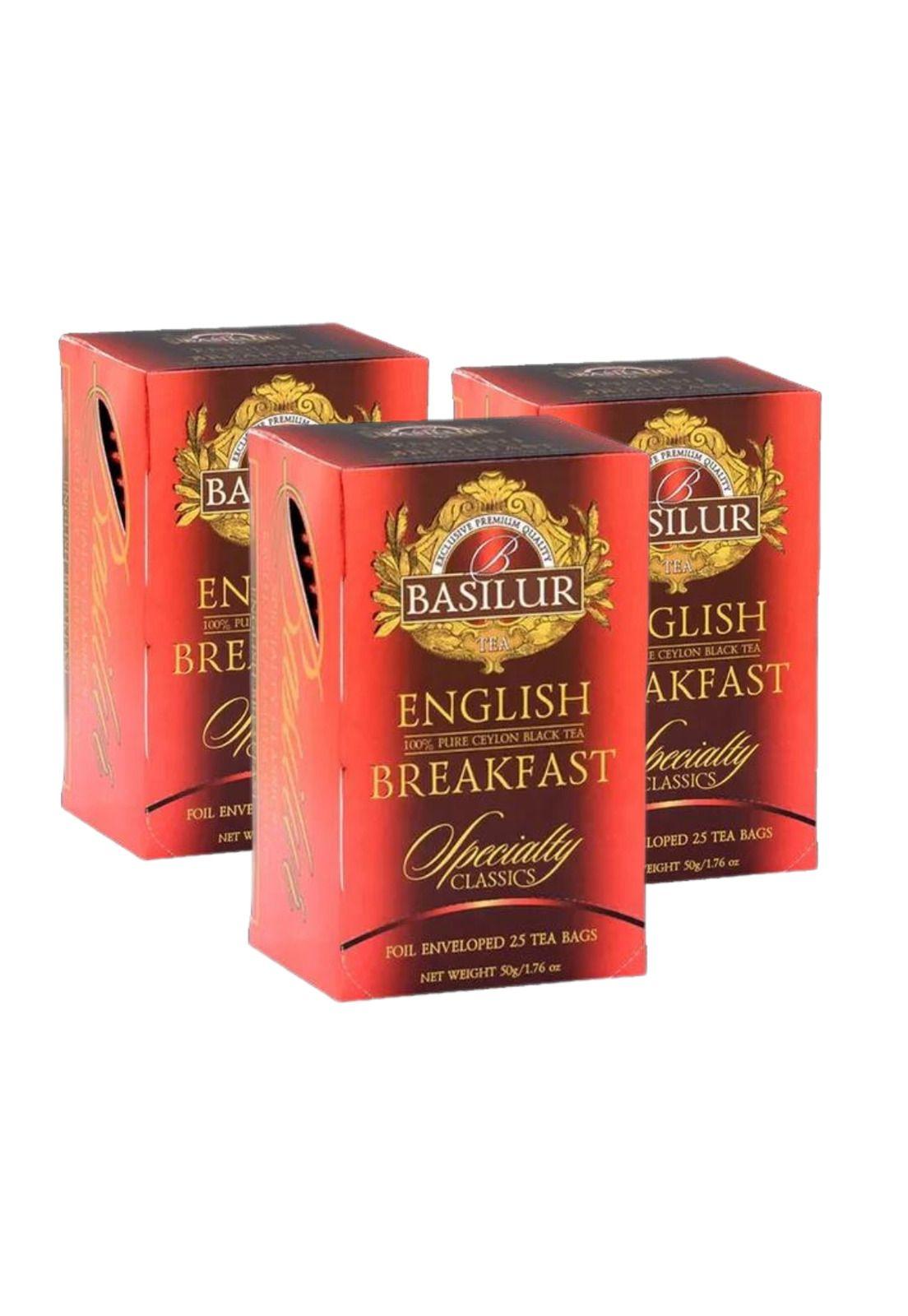 Pack Te Basilur 3 Cajas English Breakfast de 25 Bolsas c/u-0