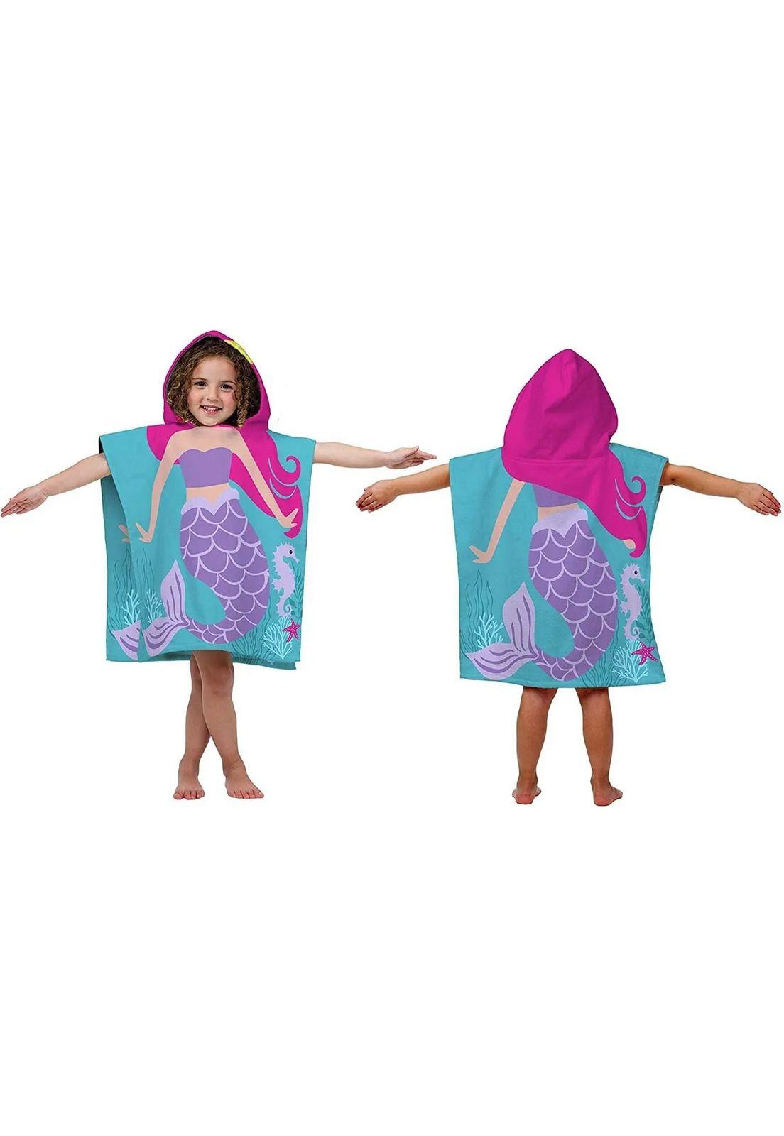 Toalla Para Niño Con Capucha Microfibra Sirena 05-8