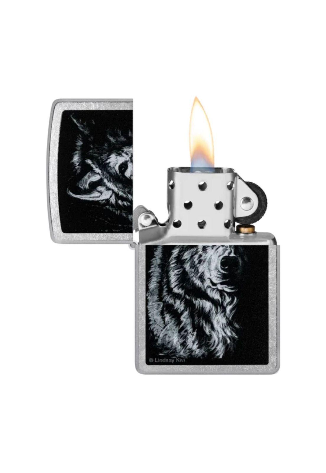 Encendedor Zippo Shadow Wolf Design Plateado ZP46149-1