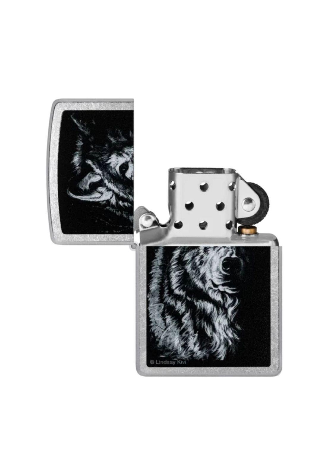 Encendedor Zippo Shadow Wolf Design Plateado ZP46149-3