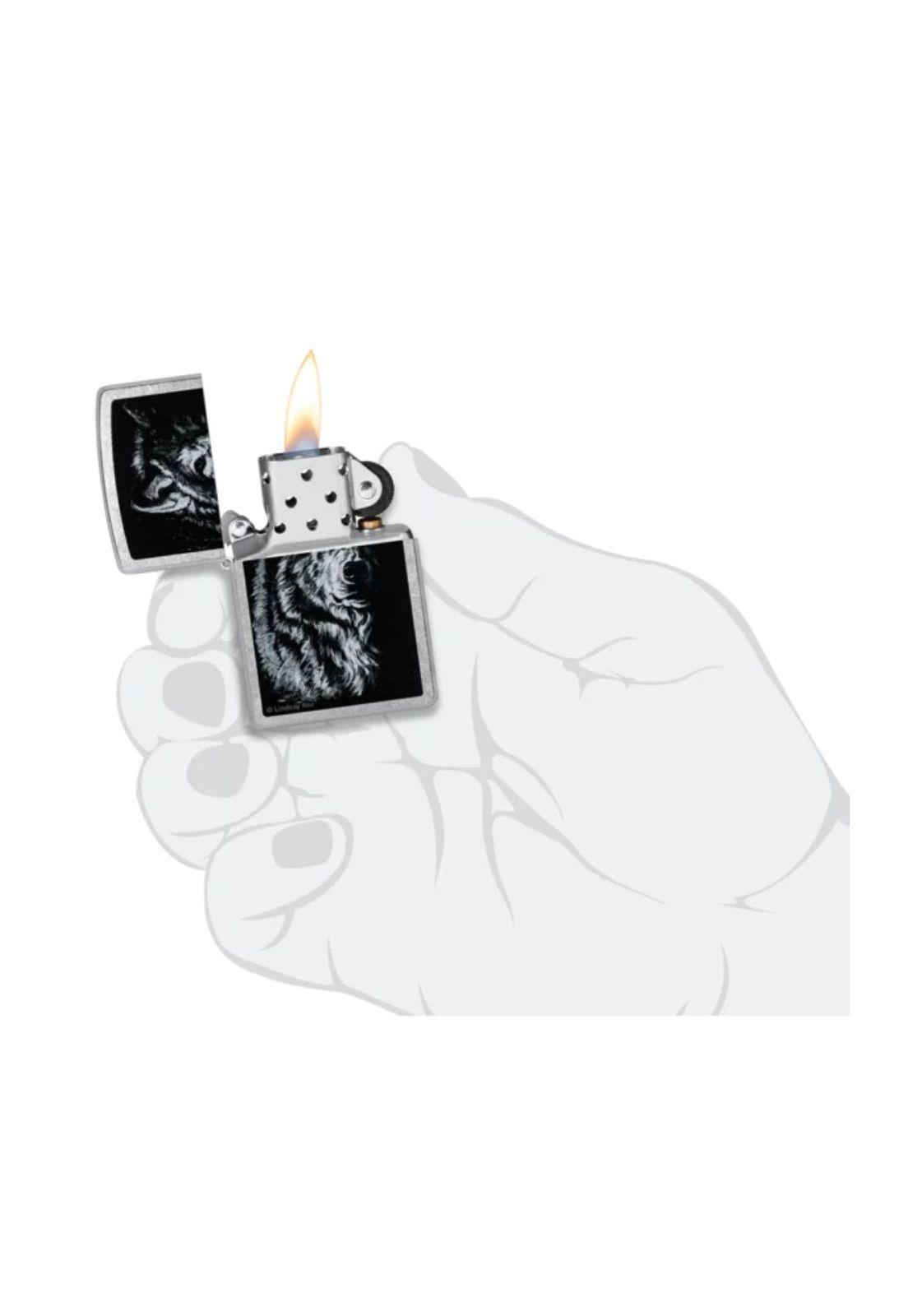 Encendedor Zippo Shadow Wolf Design Plateado ZP46149-4