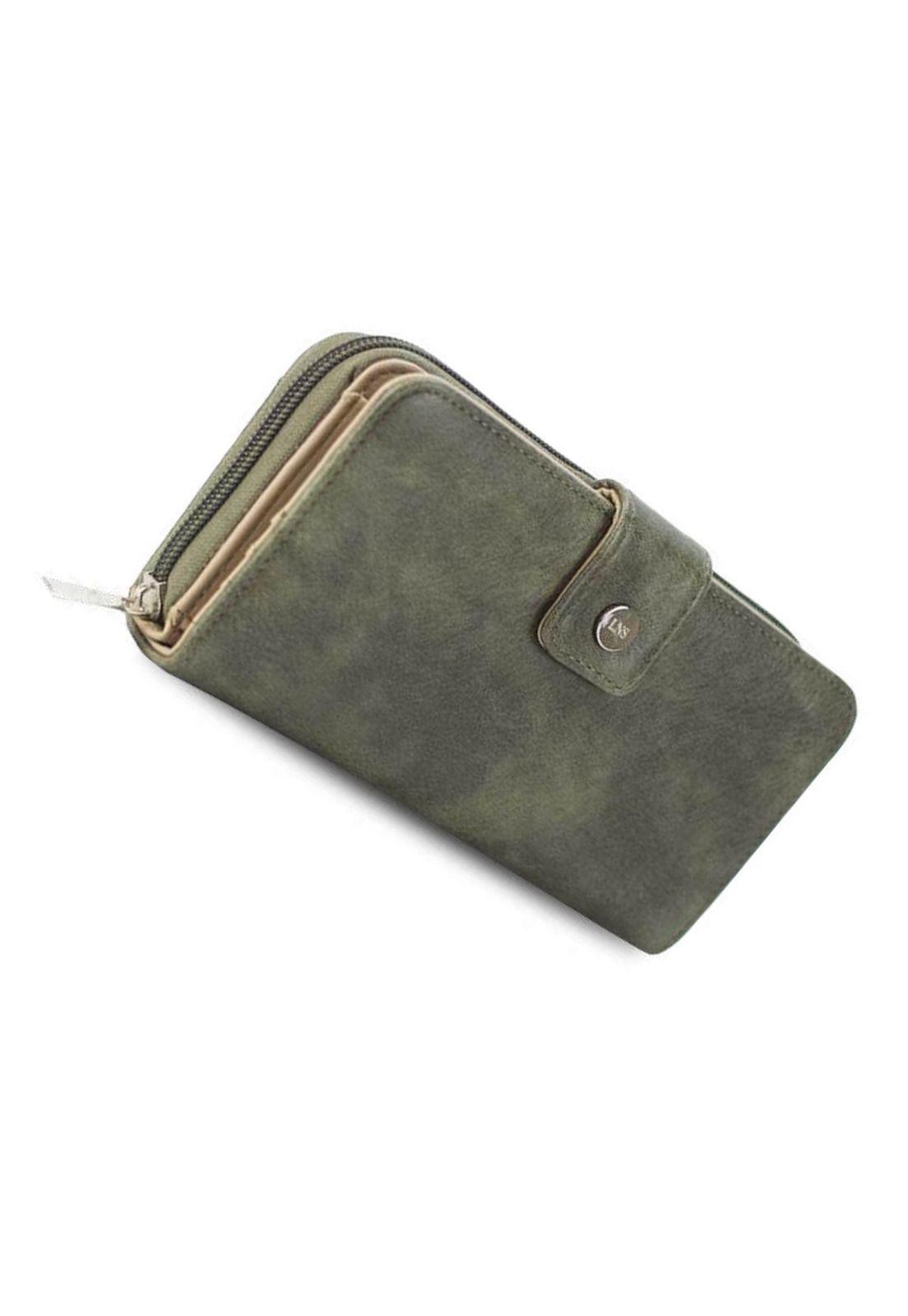 Billetera Mujer Begonia Verde Oliva Lincoln's-0