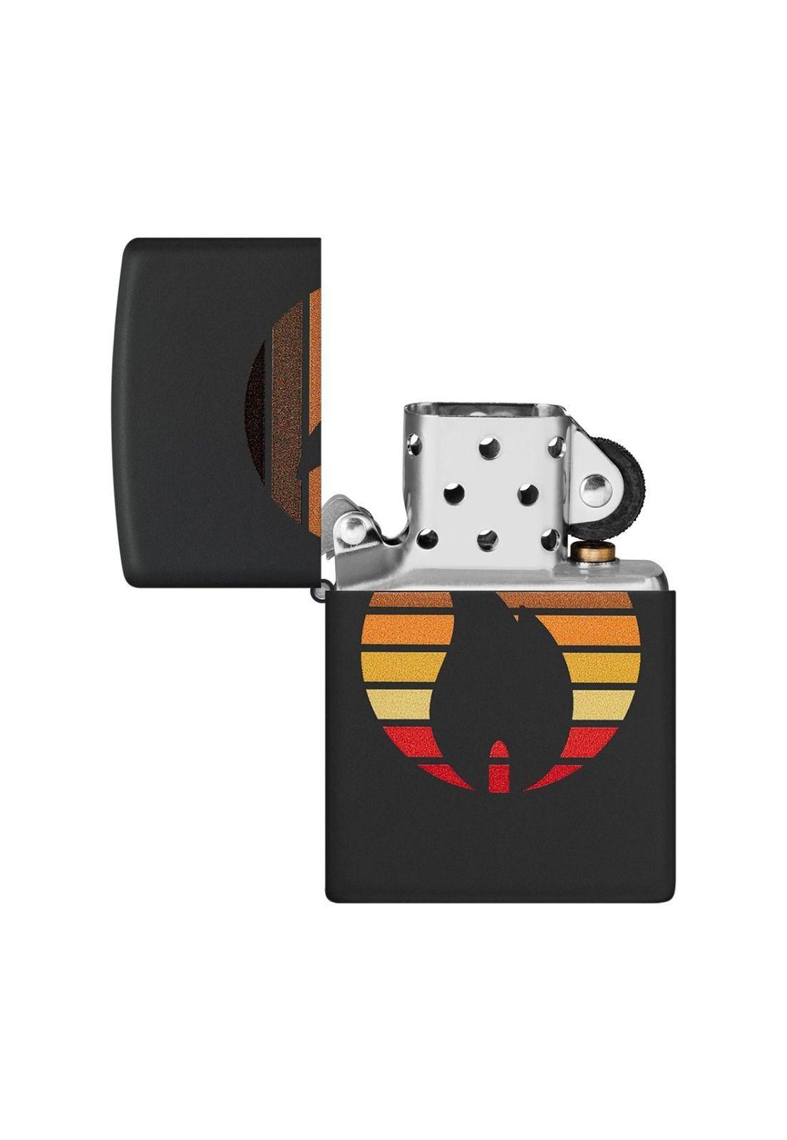 Encendedor Zippo Colorblock Flame Design Negro ZP46168-3
