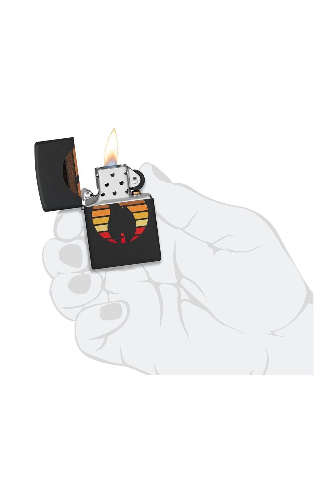 Encendedor Zippo Colorblock Flame Design Negro ZP46168-4